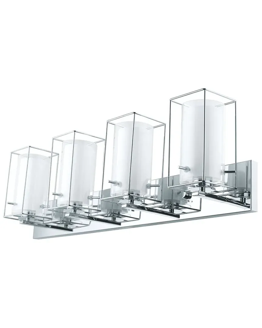 Iride 4 Light Bath Vanity Light - Chrome, Glass
