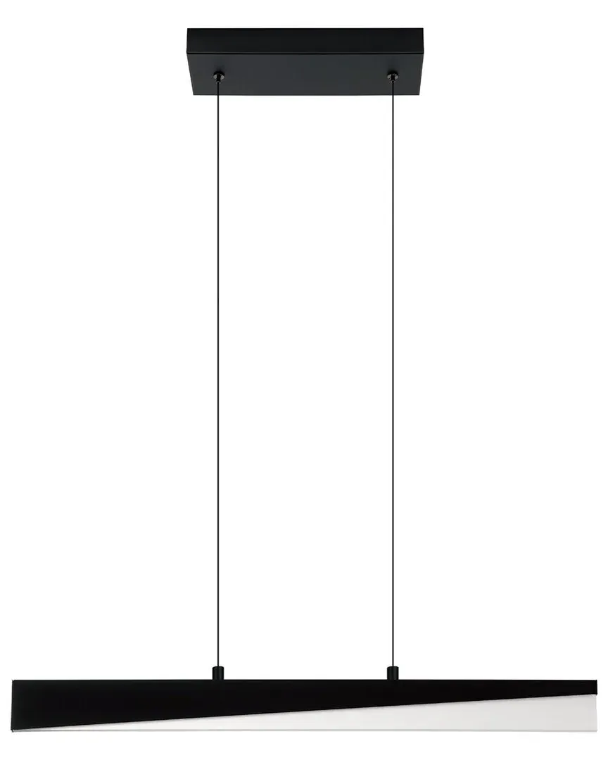 Isidro Linear Pendant Light - Black, Acrylic