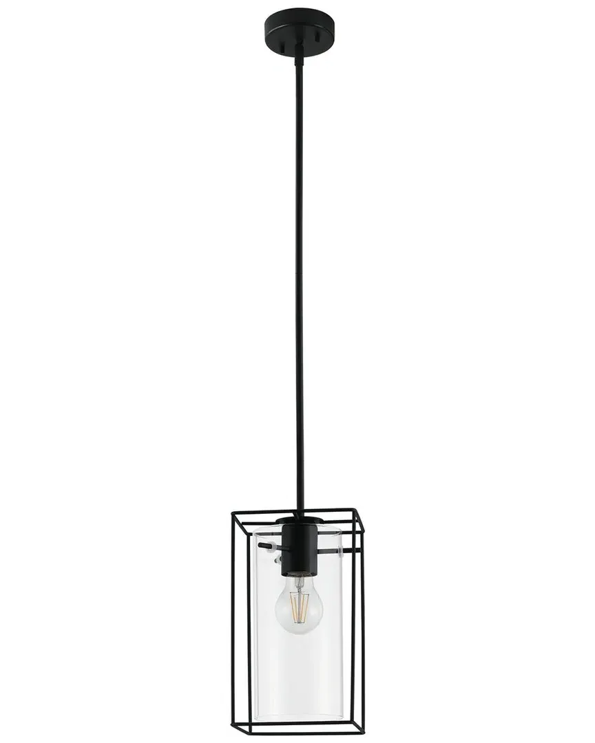 Loncino 1 Light Mini Pendant - Black, Steel