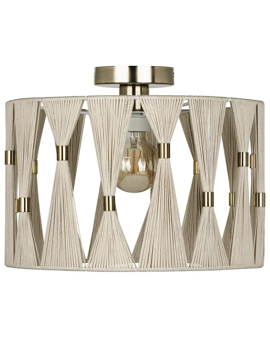 Macclenny 1 Light Ceiling Light - Brushed Brass, Beige image