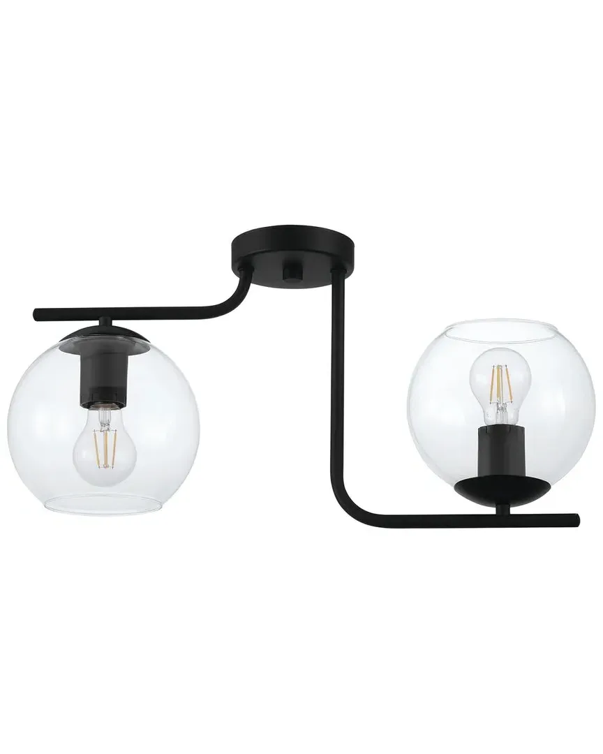 Marojales 2 Light Ceiling Light - Black, Steel image