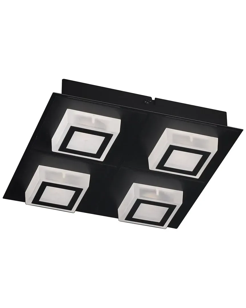 Masiano 4 Light LED Ceiling Wall Light - Black, Aluminum image