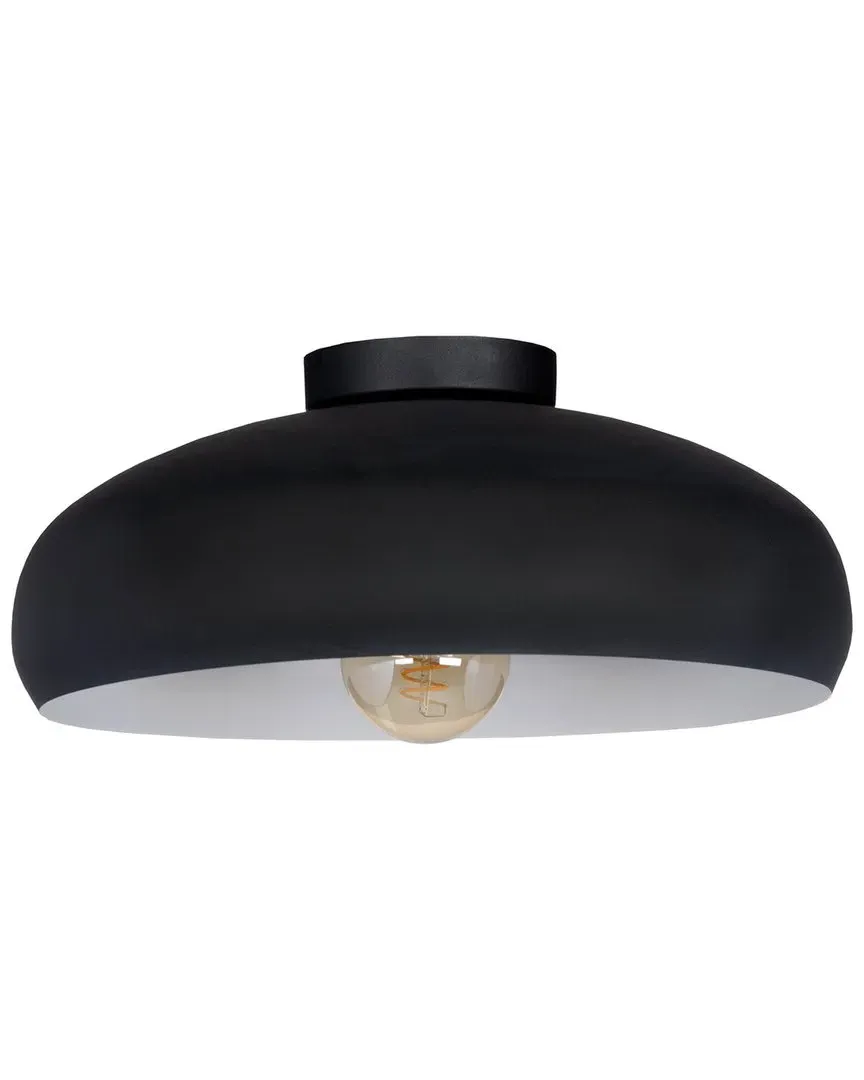 Mogano 1 Light Dome Ceiling Light - Black, Metal image