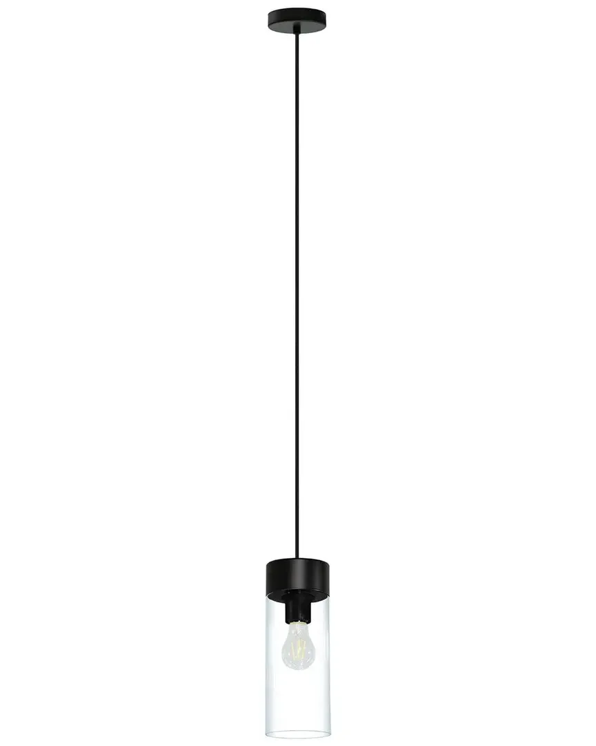 Montey 1 Light Mini Pendant - Matte Black, Clear Glass image