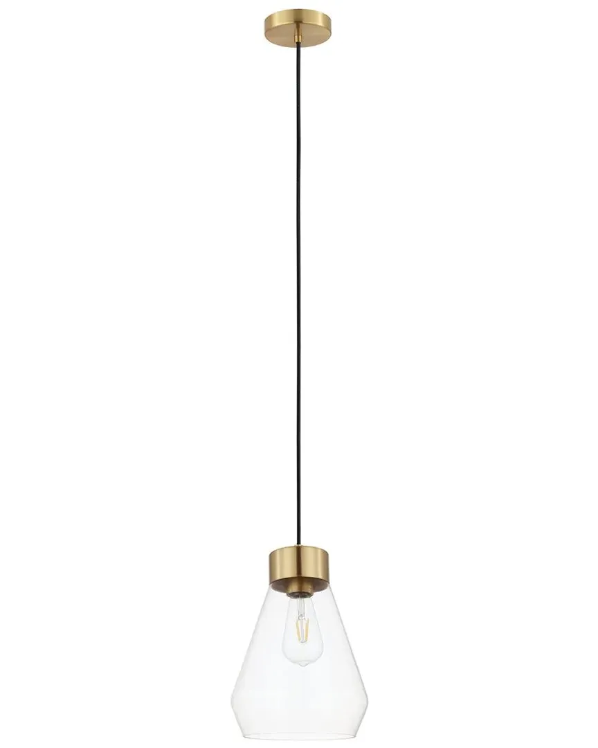 Montey 1 Light Pendant - Brushed Gold, Clear Glass image