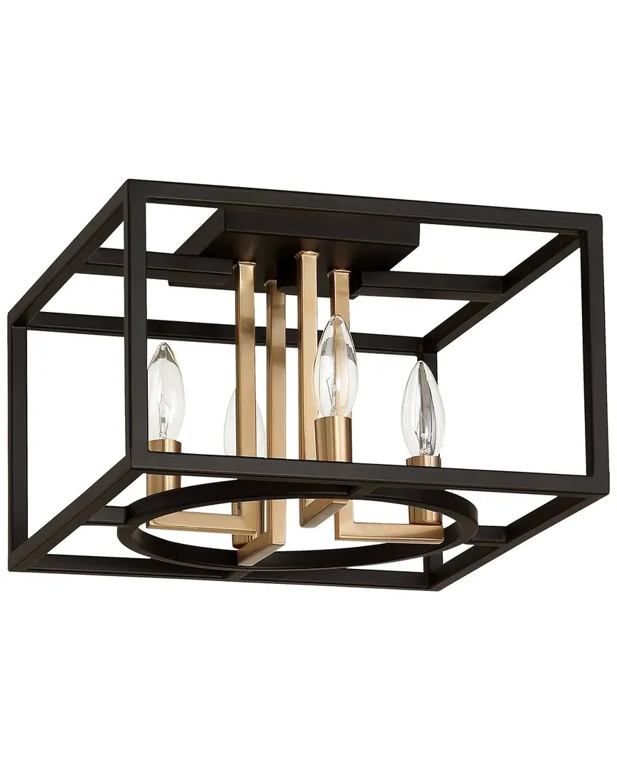 Mundazo 4 Light Open Frame Ceiling Light - Black, Gold