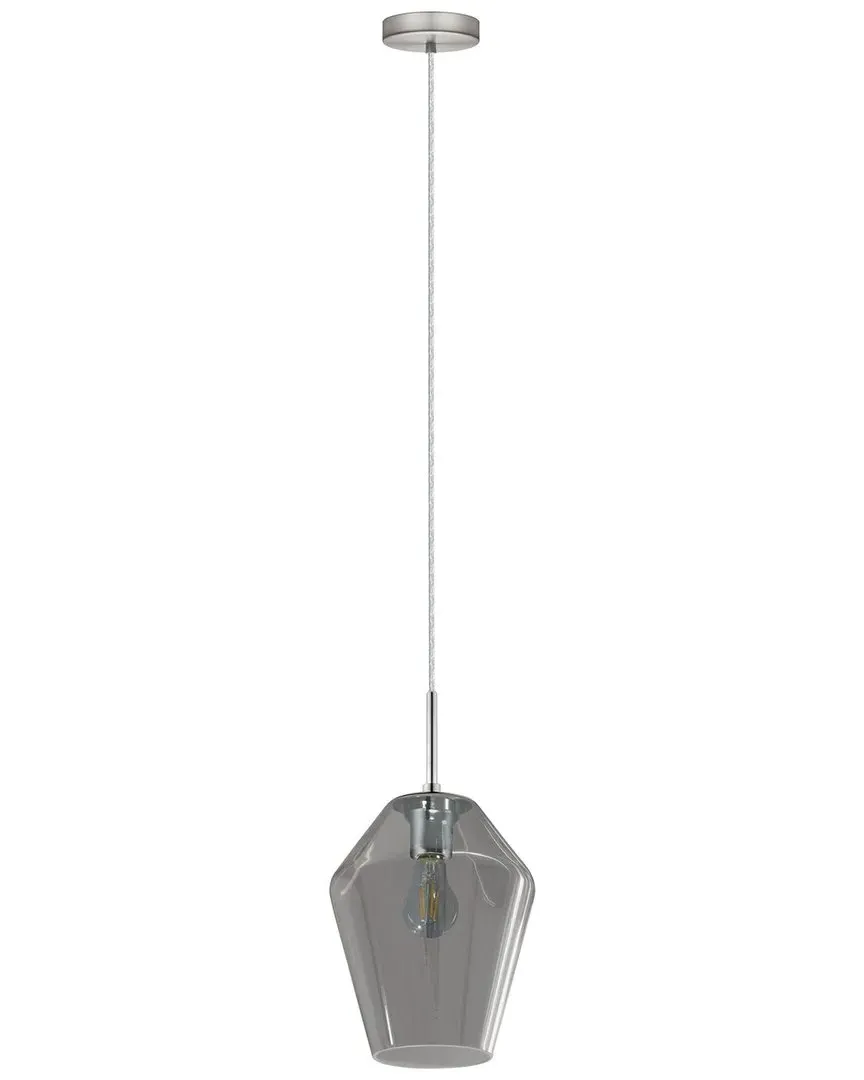 Murmillo 1 Light Pendant - Matte Nickel, Smoked Glass image