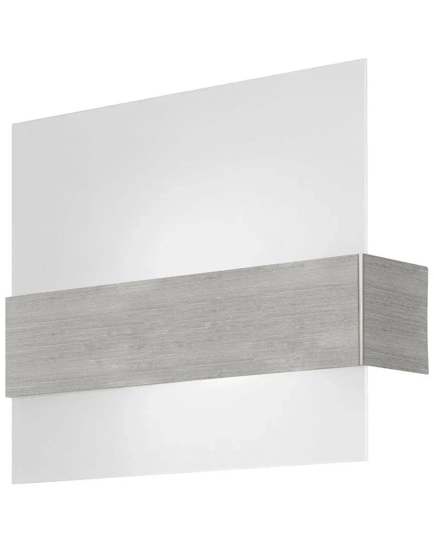 Nikita 1 Light Wall Light - Matte Nickel, Satin Glass