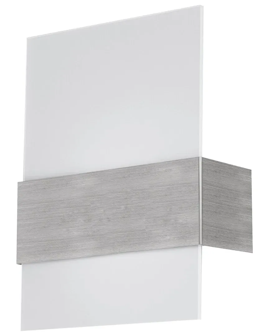 Nikita 1 Light Wall Light - Matte Nickel, Satin Glass