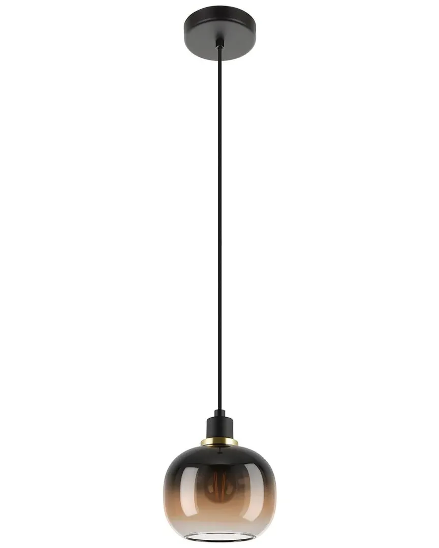 Oilella 1 Light Pendant - Black, Steel image