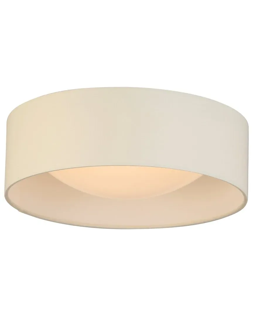 Orme 12" LED Ceiling Light - White, Fabric