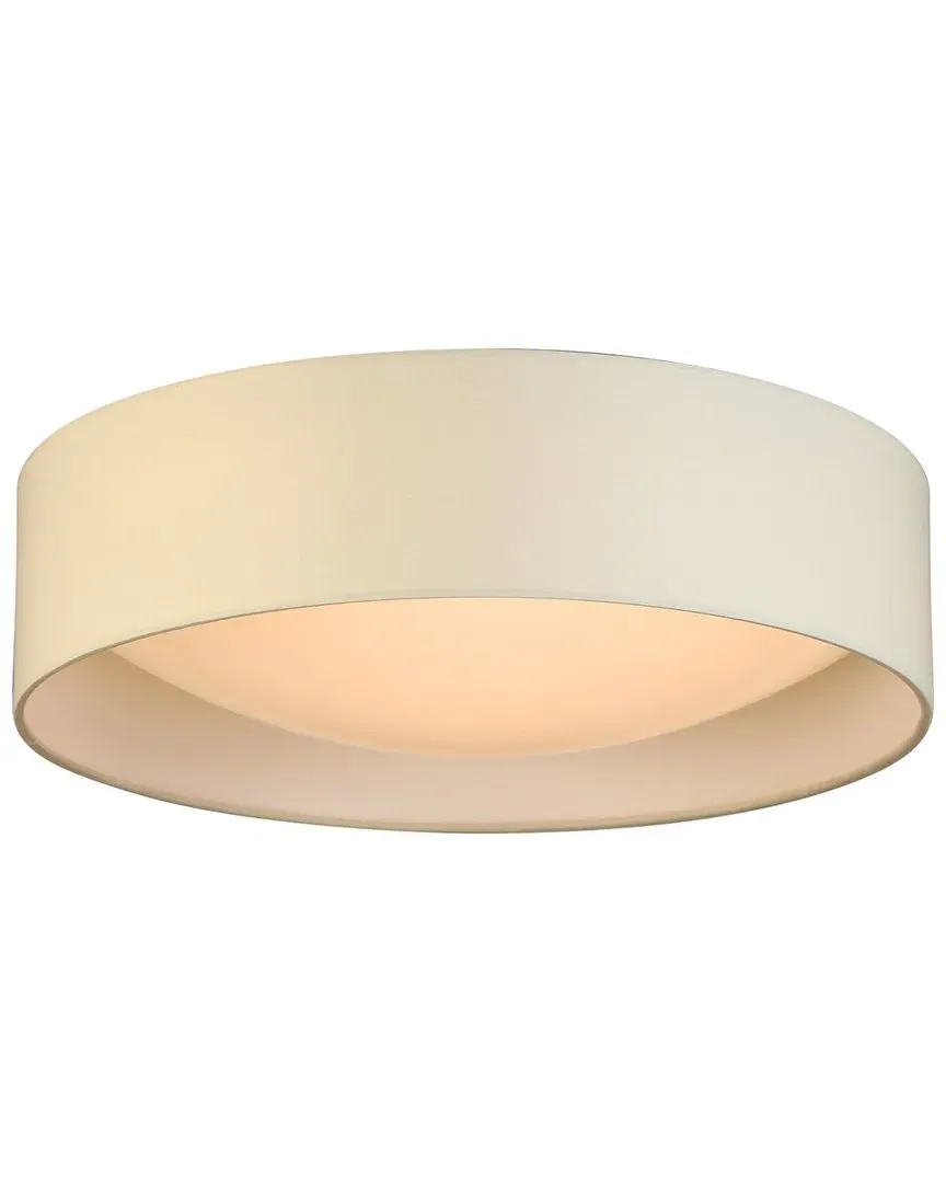 Orme 16" LED Ceiling Light - White, Fabric