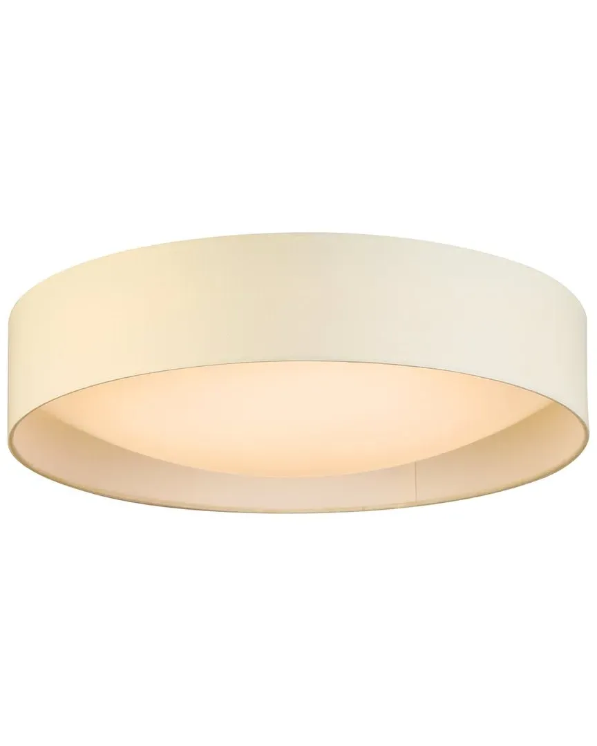 Orme 20" LED Ceiling Light - White, Fabric