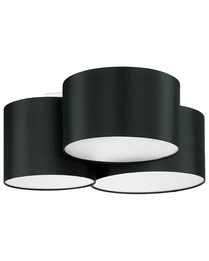 Pastore 3 Light Ceiling Light - Black, Fabric image