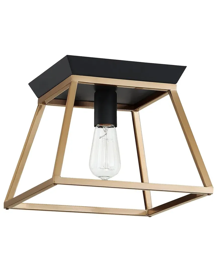 Paulino 1 Light Open Frame Ceiling Light - Brushed Gold, Metal image