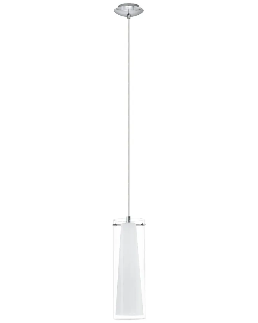 Pinto Mini Pendant Light - Chrome, Clear & White Glass image