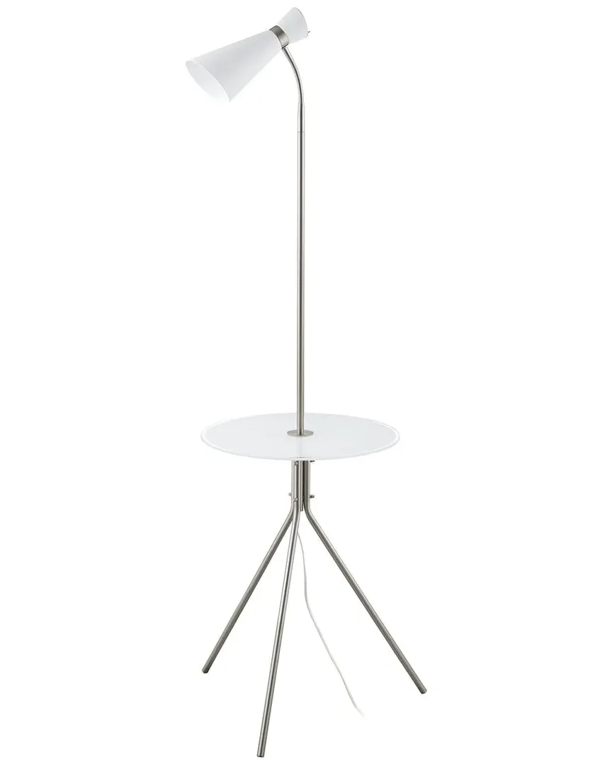 Policara 1 Light Floor Lamp - Matte Nickel, Metal image