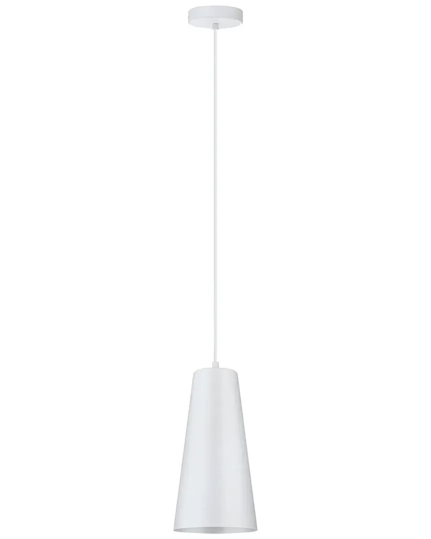 Pratella Cone Shaped Mini Pendant Light - White, Metal