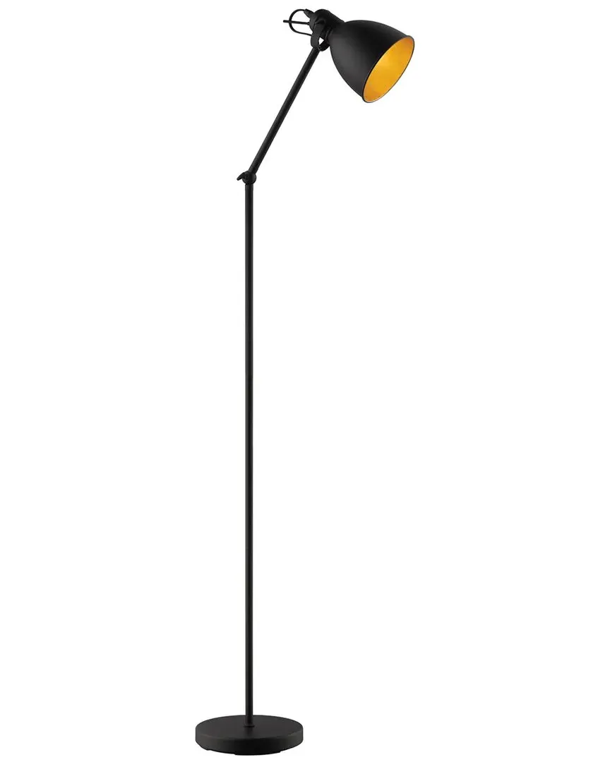 Priddy 1 Light Floor Lamp - Black, Metal