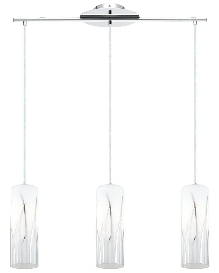 Rivato 3 Light Linear Pendant - Chrome, Glass