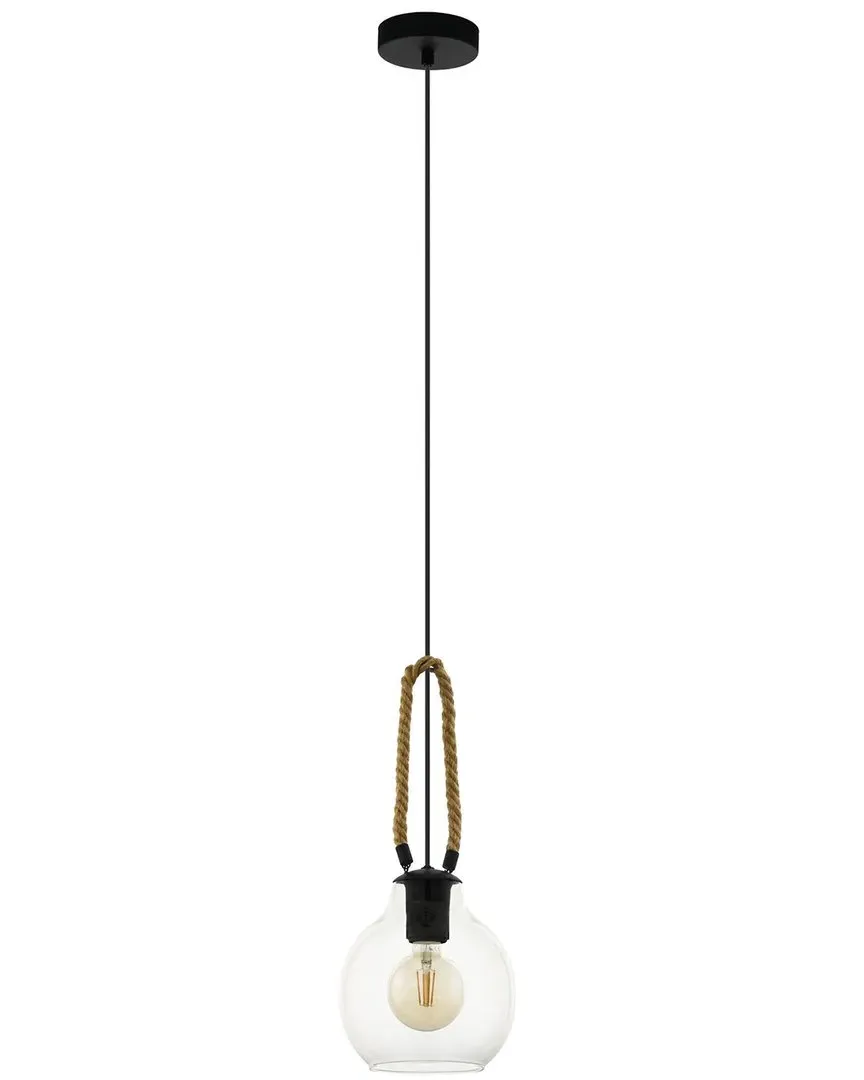 Roding 1 Light Pendant - Black, Steel image