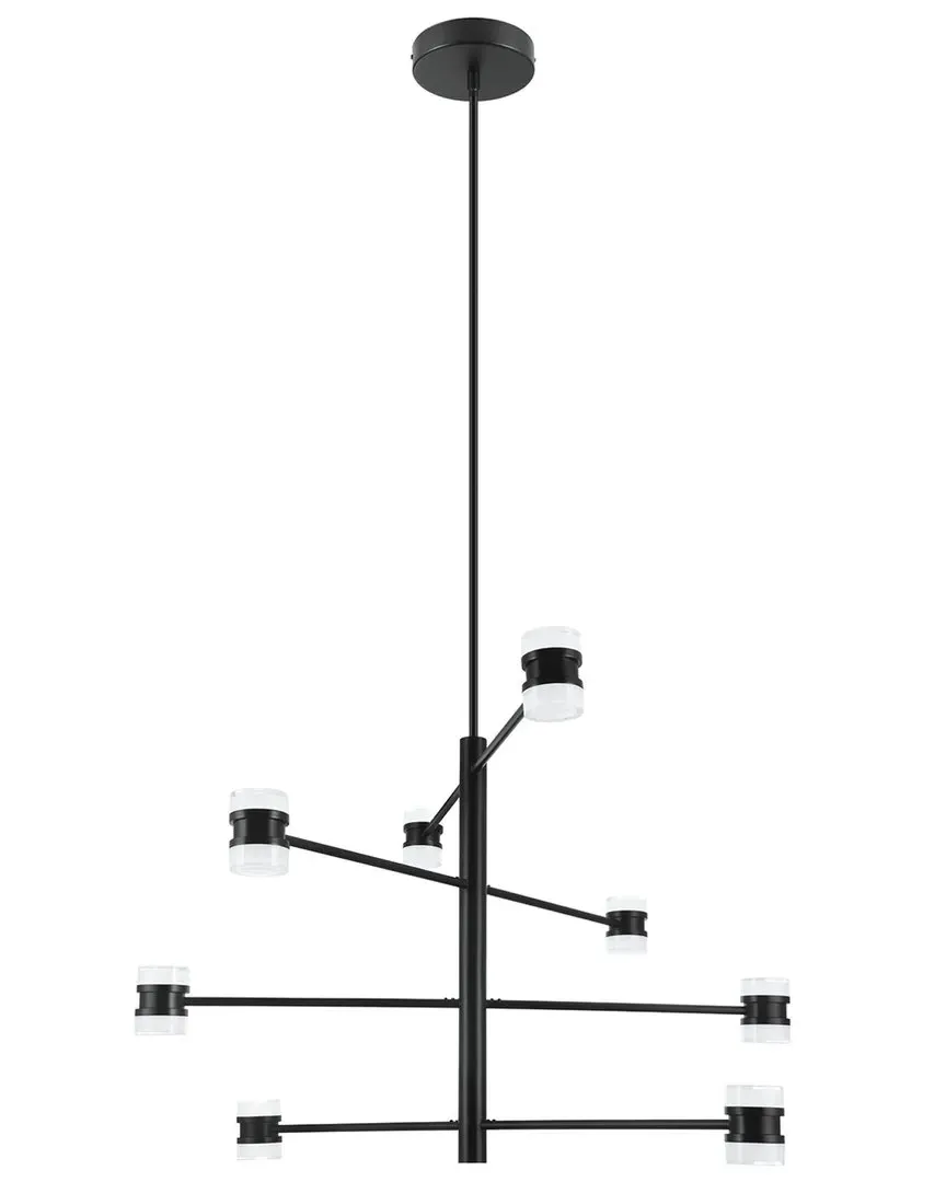 Romendo 1 8 Light LED Pendant - Matte Black, Acrylic image