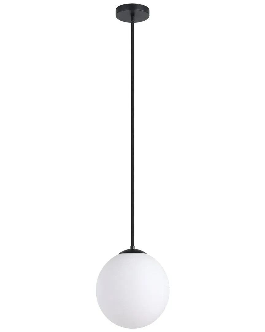 Rondo 1 Light Pendant - Black, Glass
