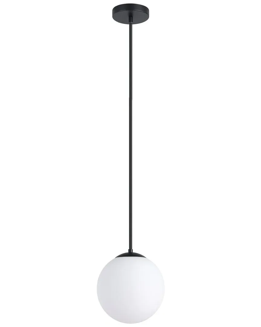 Rondo 1 Light Pendant - Black, Glass