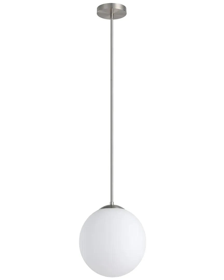Rondo 1 Light Pendant - Matte Nickel, Glass