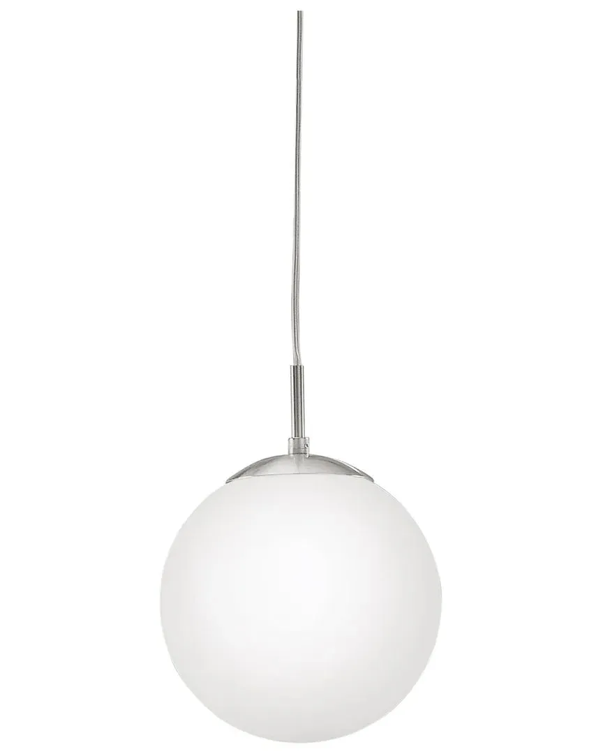 Rondo 1 Light Pendant - Matte Nickel, Glass image