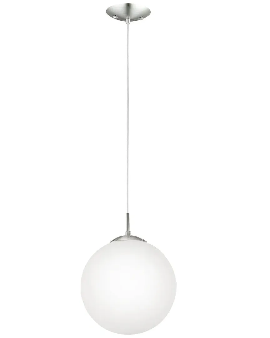 Rondo 1 Light Pendant - Matte Nickel, Glass