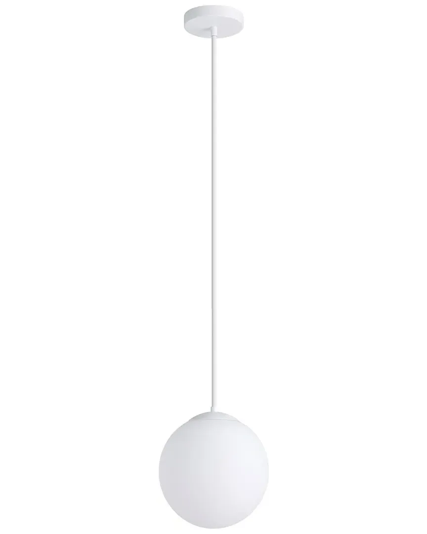 Rondo 1 Light Pendant - White, Glass