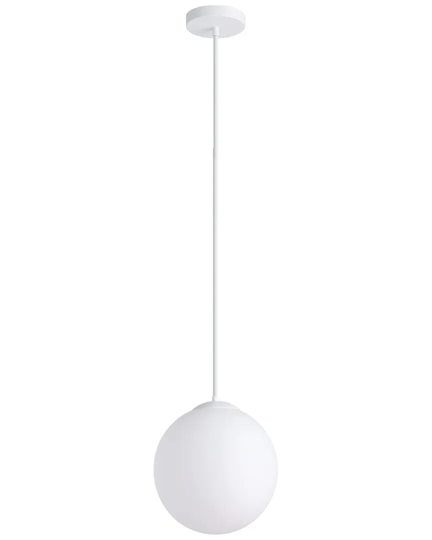 Rondo 1 Light Pendant - White, Glass