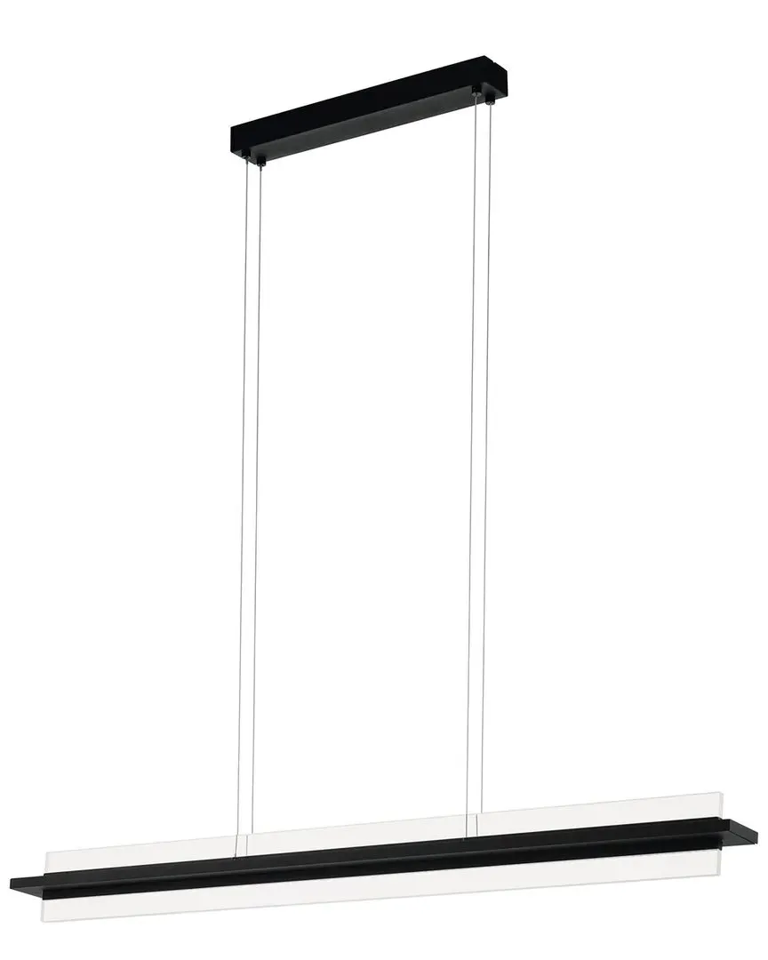 Spadafora 1 Light LED Linear Pendant - Black, Steel