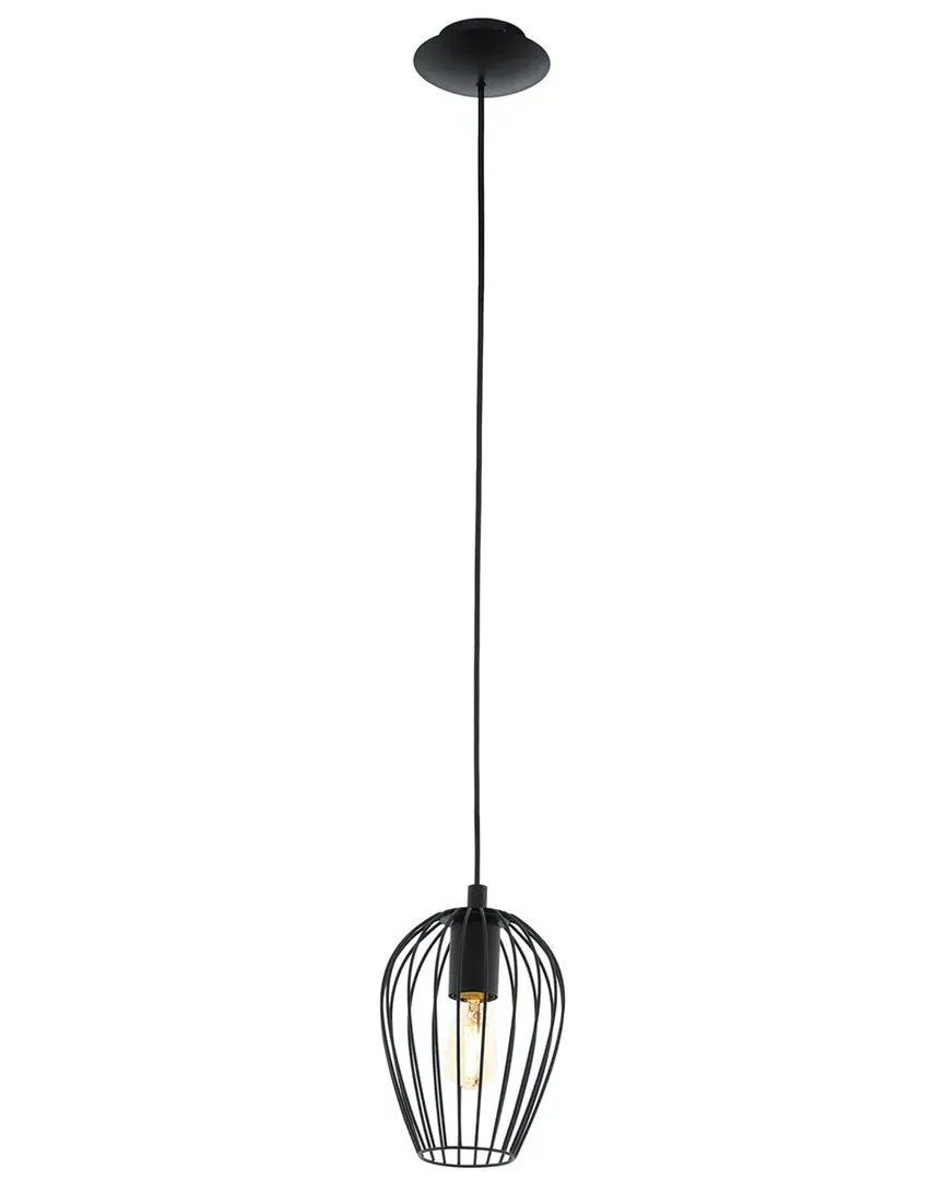 Strathclyde 1 Light Pendant - Black, Metal image