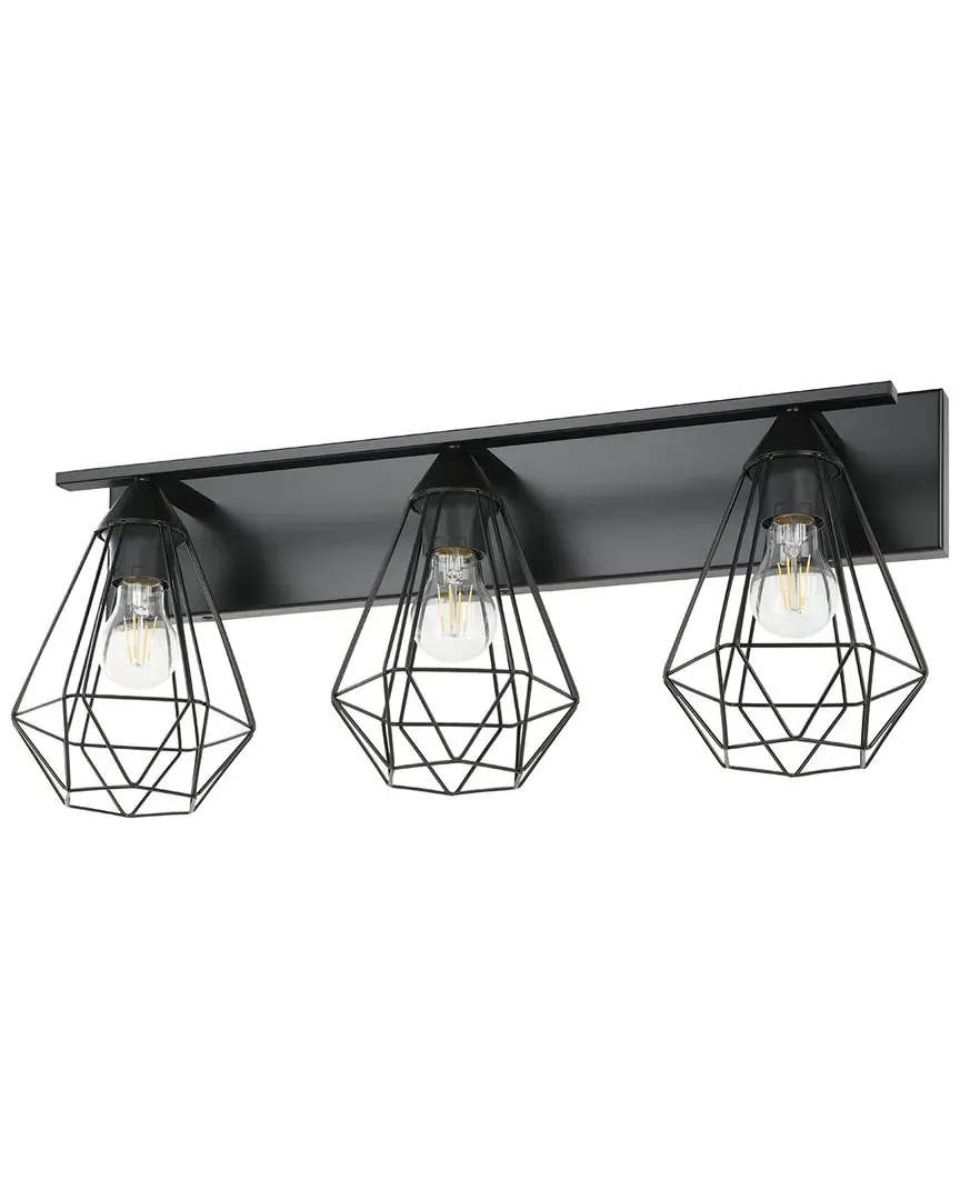 Tarbes 3 Light Bath Vanity Light - Matte Black, Metal image