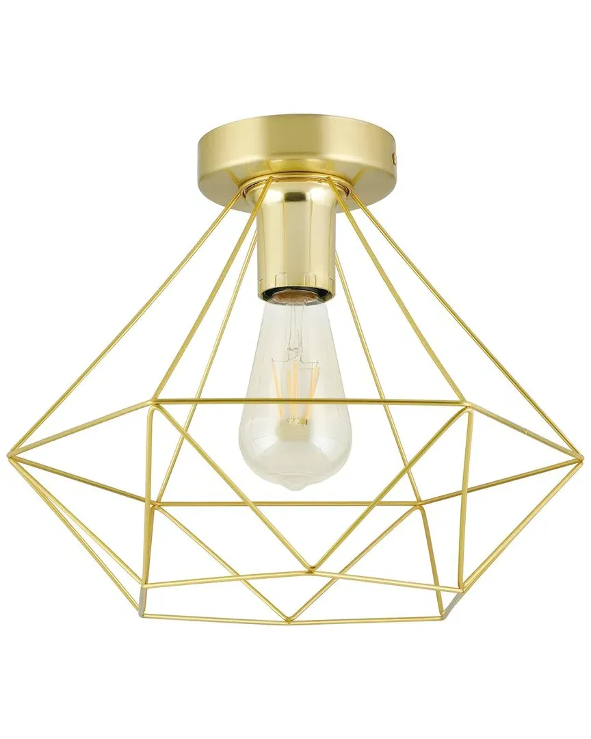 Tarbes Open Frame Geometric Ceiling Light - Brushed Brass image