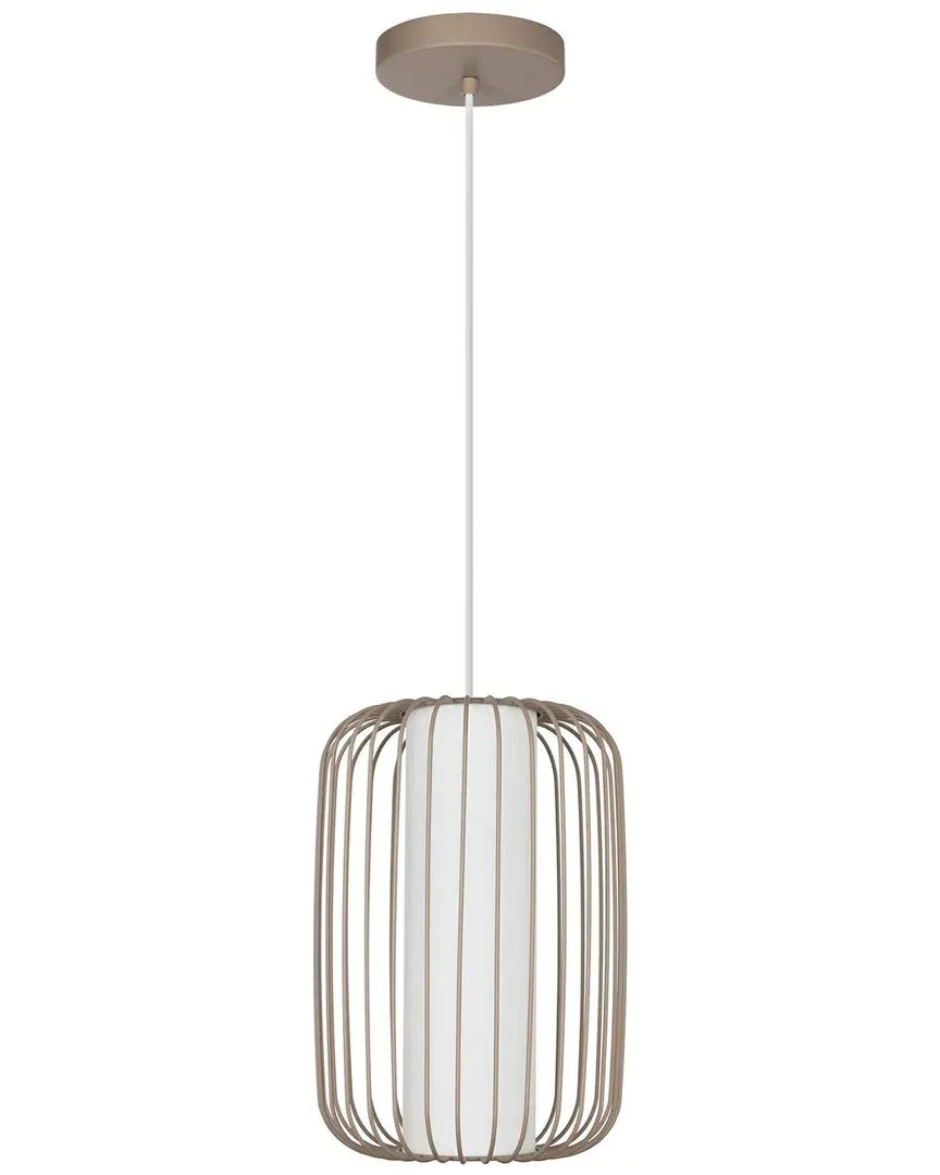 Terrarosa 1 Light Pendant - Light Sand, White Fabric image