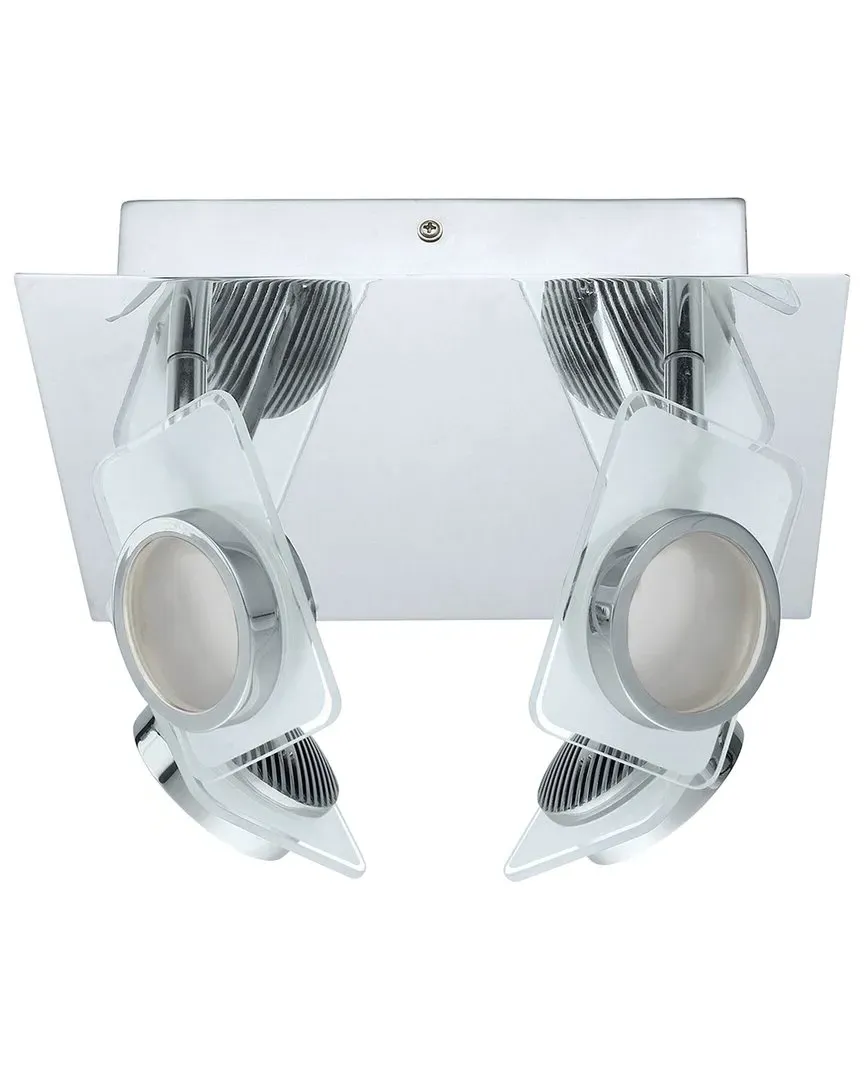 Tinnari 4 Light LED Track Light with Adjustable Heads - Chrome