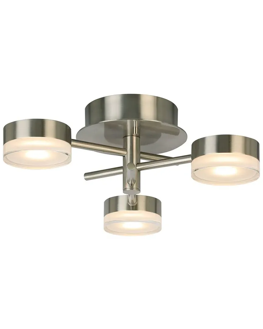 Transton 3 Light LED Ceiling Light - Brushed Nickel, Acrylic image