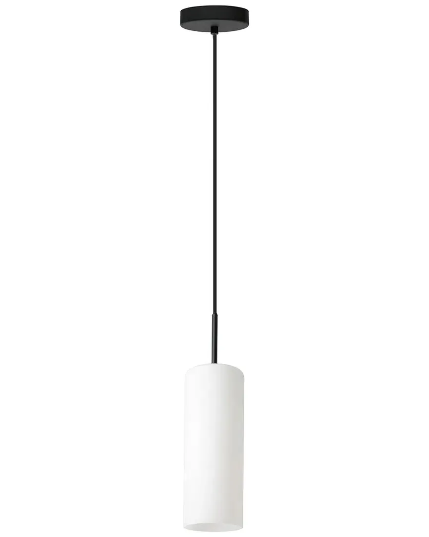 Troy 3 Pendant Light - Structured Black, Opal Glass