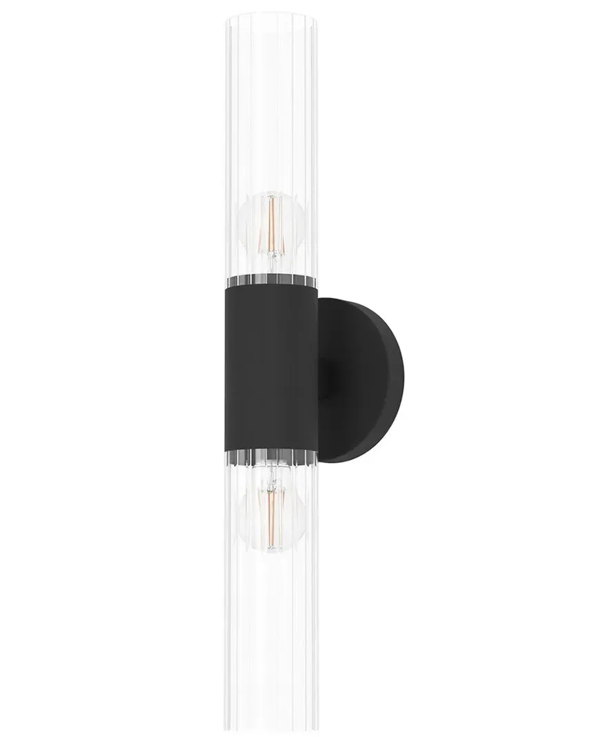 Varvara 2 Light Bath Vanity Light - Black, Steel image