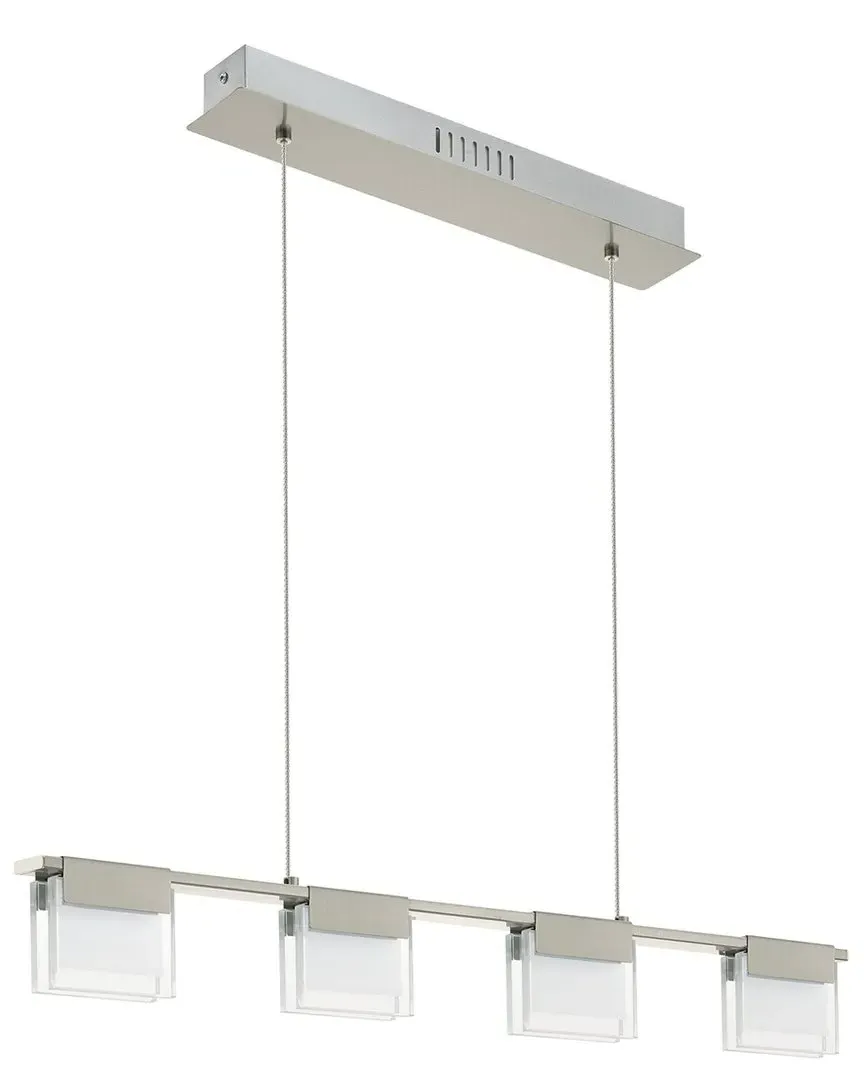 Vicino 4 Light LED Linear Pendant - Matte Nickel, Glass image