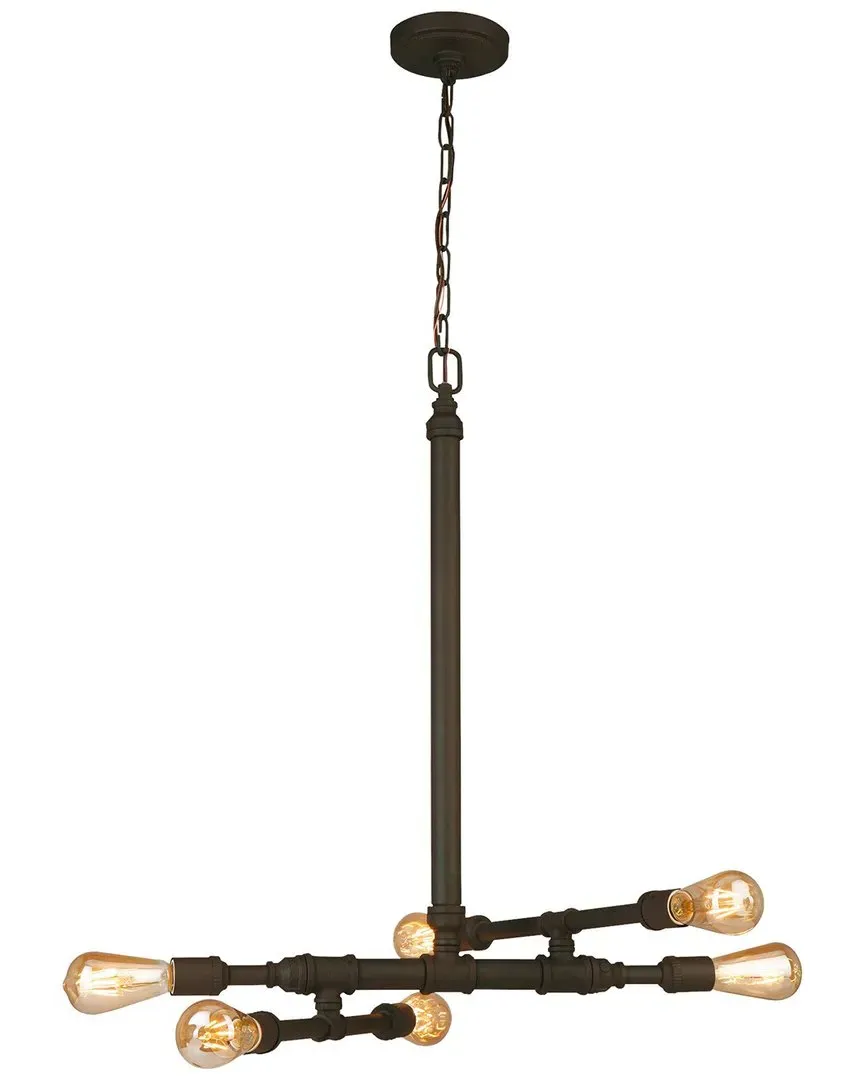 Wymer 6 Light Open Frame Pendant - Matte Bronze image