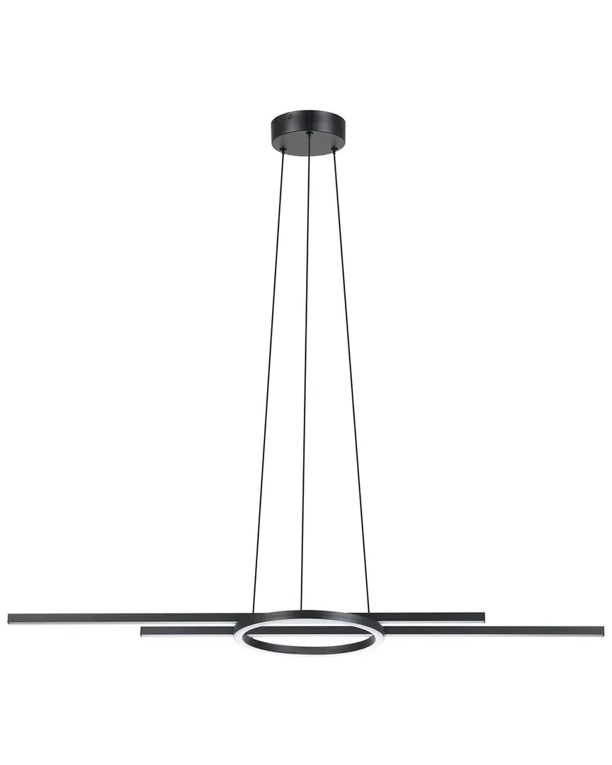 Zillerio 3 Light LED Pendant - Black, Steel image