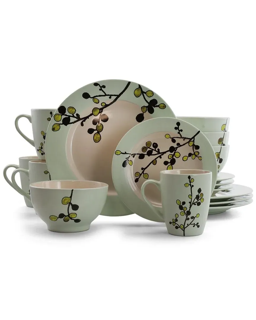 Retro Bloom 16pc Dinnerware Set - Multicolor, Stoneware