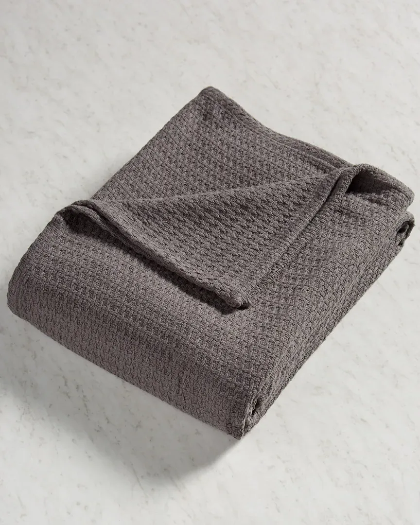 Grand Hotel Cotton Thermal Blanket - Dark Grey