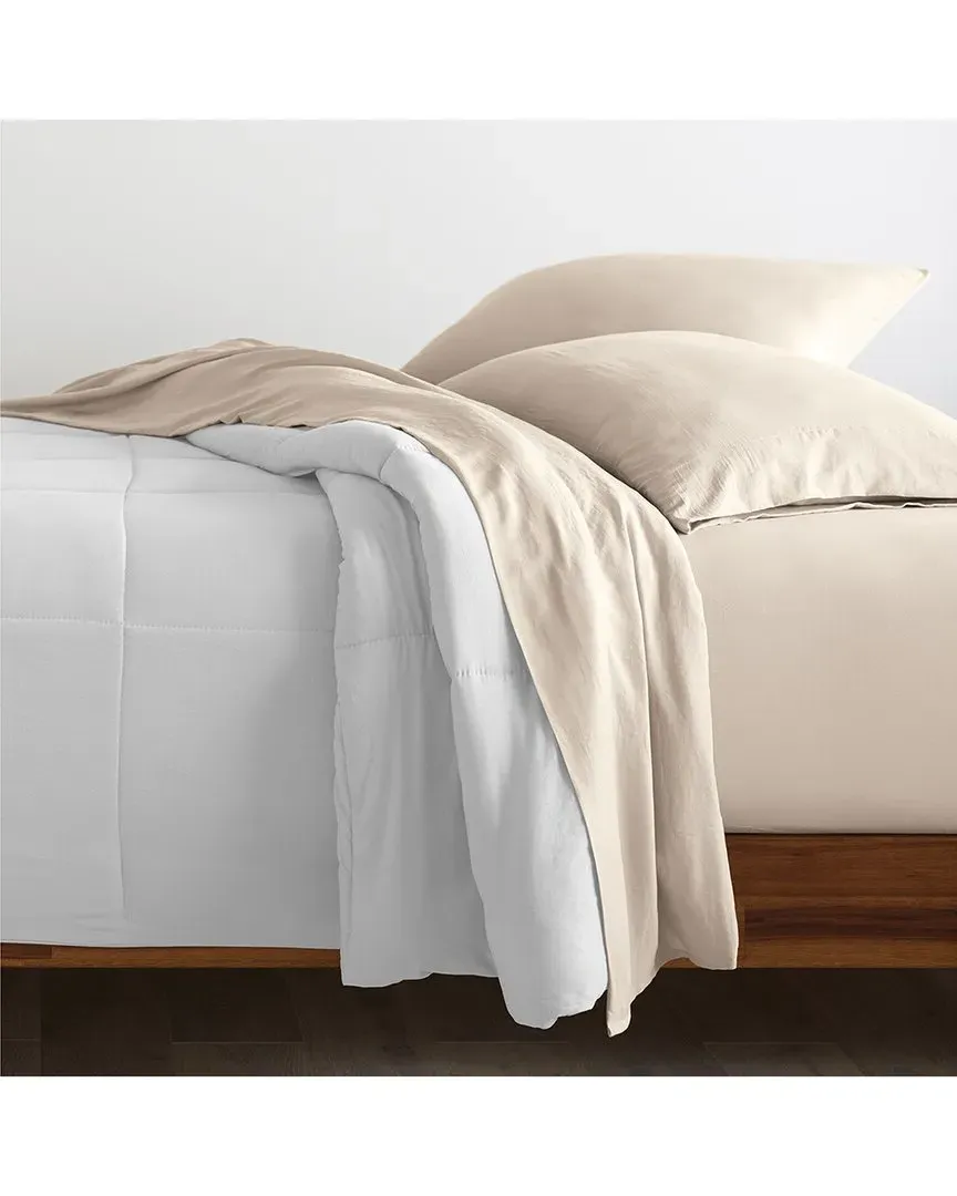 100% Cotton Percale Deep Pocket Sheet Set - Beige