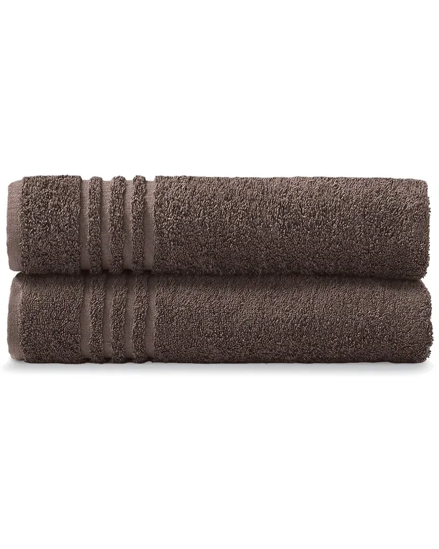 2pc Bath Towel Set - Brown, Cotton