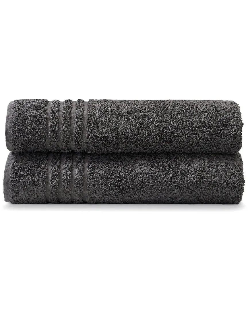 2pc Bath Towel Set - Charcoal, Cotton